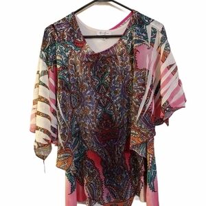 Cover charge top and shaw coverup med Nwot